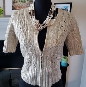 Magaschoni Gold Metallic Cardigan